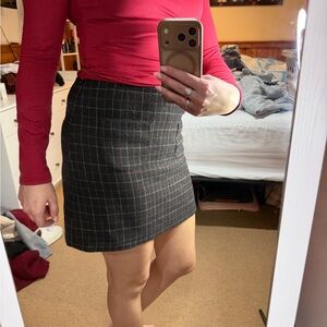 Forever 21 Black Plaid Mini Skirt